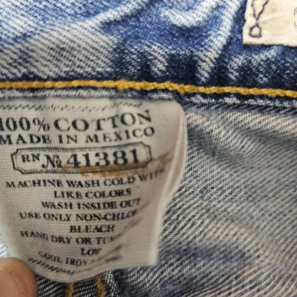 Polo Ralph Lauren Vintage Classic 67 Button Fly Denim Jeans Size 32x32 Thrashed